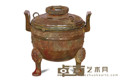 春秋 蟠螭纹青铜盖鼎 高：19cm