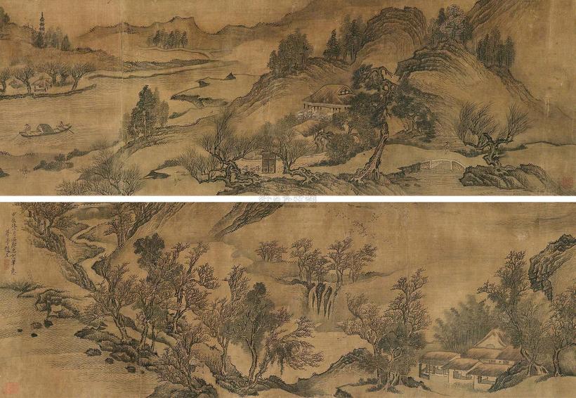 赵左 1604年作 摹古山水 手卷