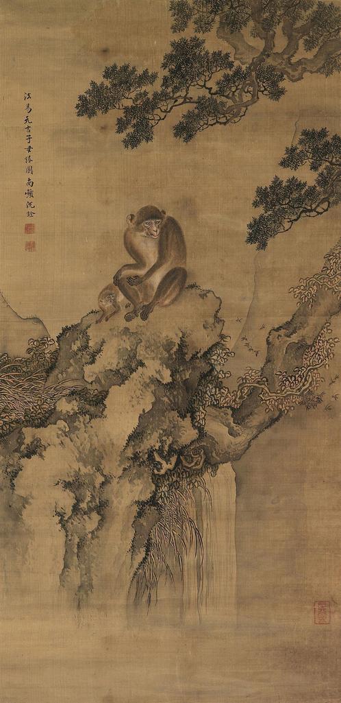 沈铨 清 封侯图 立轴