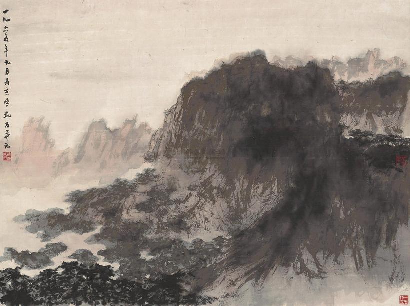 傅抱石 1965年作 大好河山 立轴