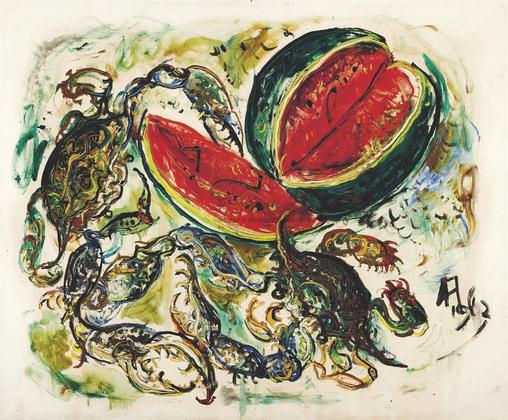 阿凡迪 1962年作 Crabs and Watermelon