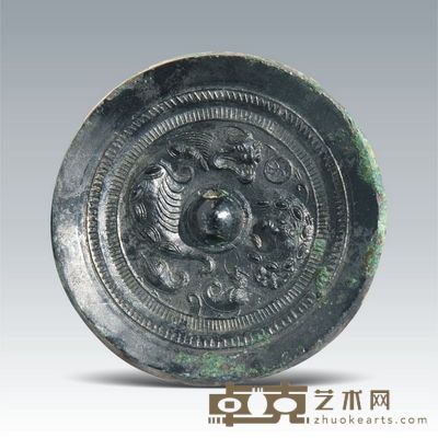 汉 阳乌伏兽神龙镜 直径：7.8cm
