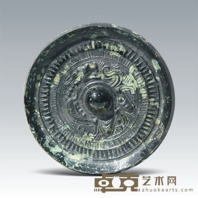 汉 三角缘神龙镜 直径：11.4cm