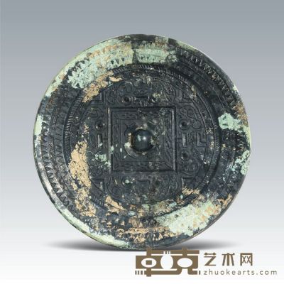 汉 尚方博局十二鸟镜 直径：16.2cm