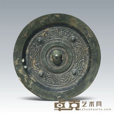 汉 十二鸟四虺镜 直径:11.8cm