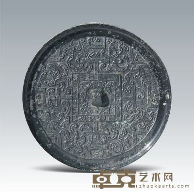 汉 大乐博局蟠螭镜 直径：11.2cm