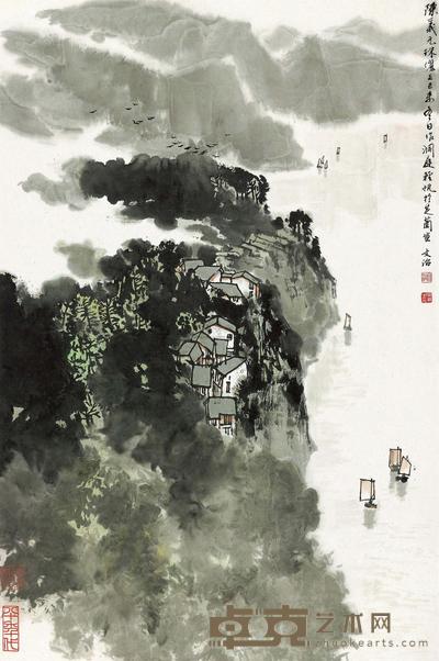 宋文治 洞庭轻帆 镜片 68×45cm