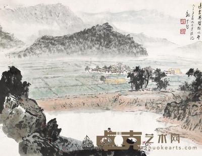 魏紫熙 1963年作 墟沟水库 镜片 35×46.5cm