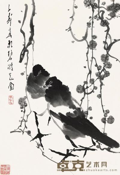 王子武 云雀图 立轴 48×69cm