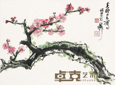 谢稚柳 红梅 立轴 45.5×34cm