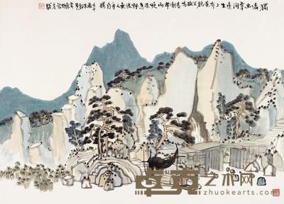 方俊 山水 镜片 82×60cm