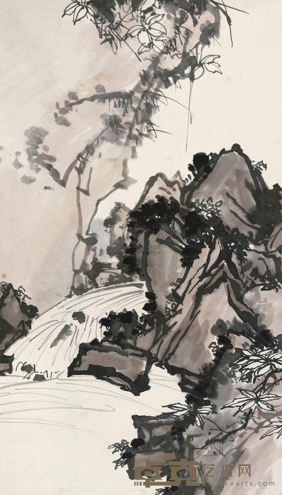 潘天寿 雁荡大龙湫 镜片 79×45.5cm