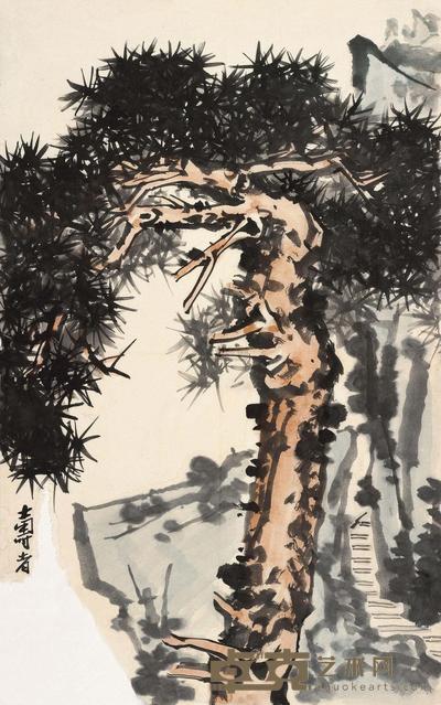 潘天寿 松石图 镜心 79.5×49.5cm