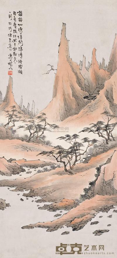 陈树人 秋山清境 立轴 80.5×36.5cm