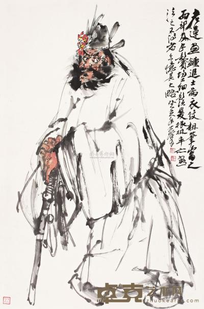 黄胄 癸亥（1983）年作 钟馗 镜心 69×45cm