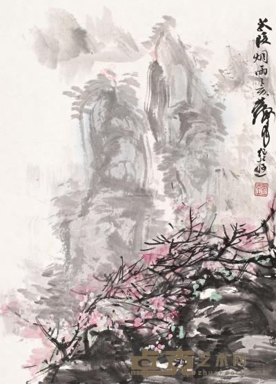 黄胄 乙亥（1995）年作 武陵烟雨 镜心 45×32.5cm