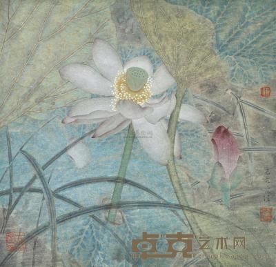 江宏伟 乙亥（1995）年作 荷香清逸 镜心 32×33cm
