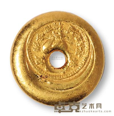 民国时期广东“中山 老金铺”一两金锭一枚 重37.49g