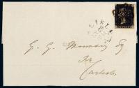 1841年黑便士邮票实寄封一件