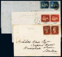 1855-1860年英国实寄封三件