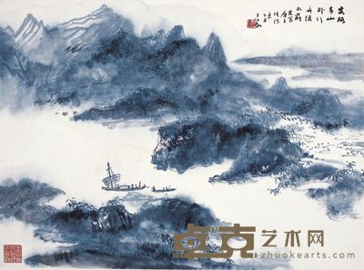 王伯敏 秋水扬舲 64×85cm