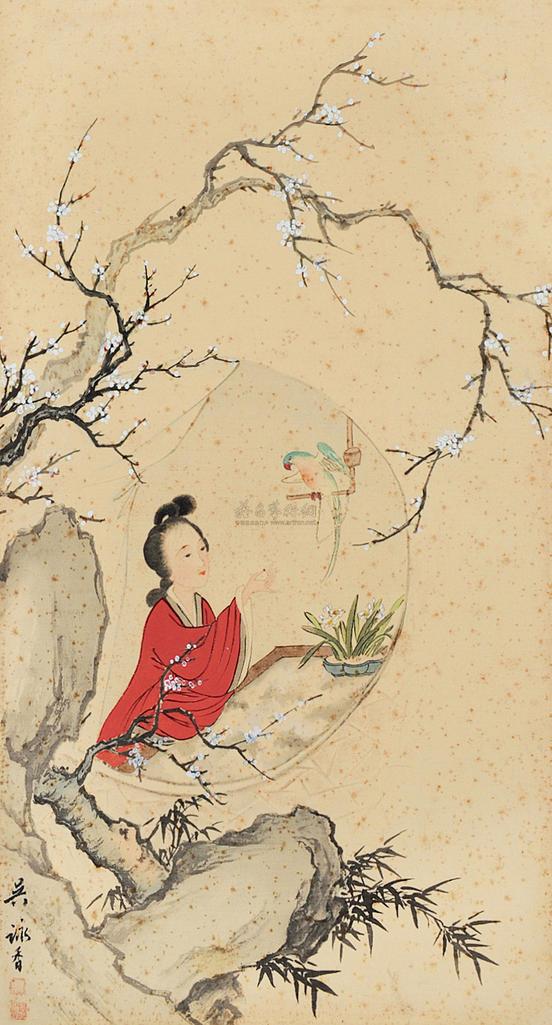 吴咏香 逗雀 镜片