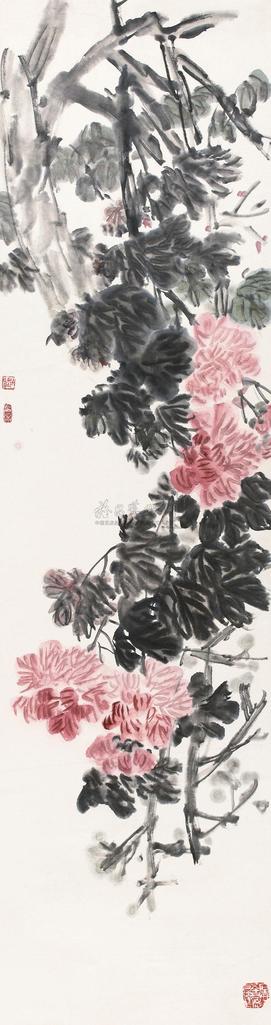 陈子庄 芙蓉醉人 立轴