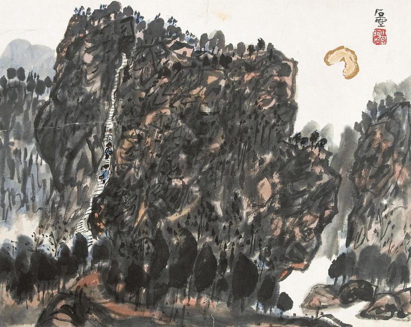 陈子庄 山村小学 镜心