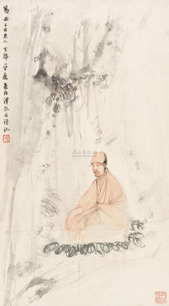 傅抱石 无量寿佛 立轴
