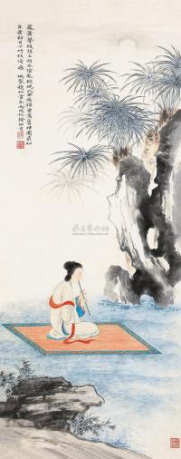 徐绍青 丙戌（1946）年作 凤箫图 立轴