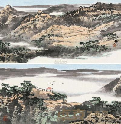孙扬 辛卯（2011）年作 清音图 镜片 34.5×138cm