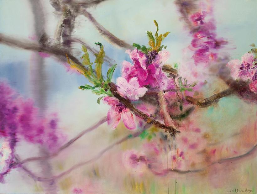 周春芽 2007年作 桃花系列