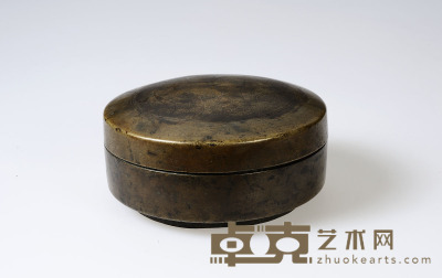 清 梵文铜盒乾隆年制款 径12厘米