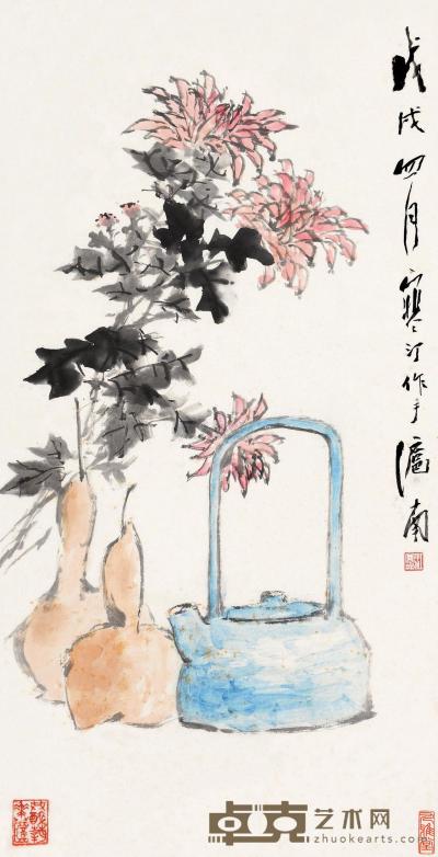江寒汀 戊戌（1958）年作 秋光好 立轴 65×33cm