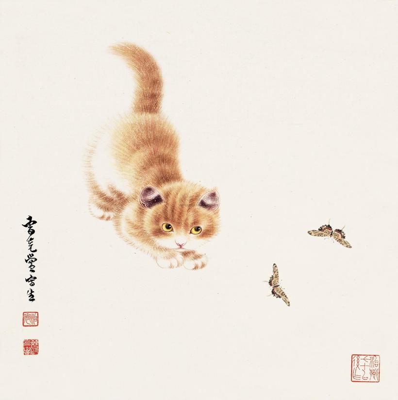 曹克黉 耄耋图 立轴