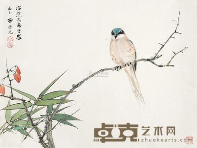 田世光 登枝图 镜心 33×44cm