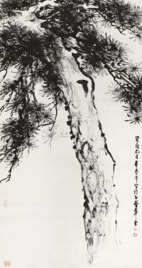 董寿平 1983年作 松 立轴