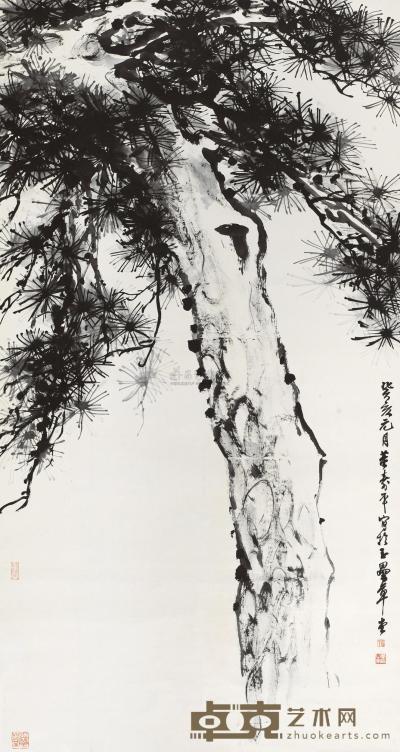 董寿平 1983年作 松 立轴 178×96cm