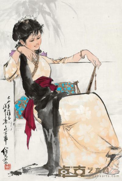 刘继卣 1978年作 仕女 镜心 69.5×47cm