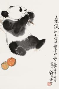 刘继卣 1980年作 熊猫 立轴