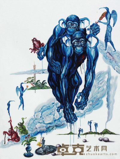 姜宏光 蓝猴系列 198×150cm