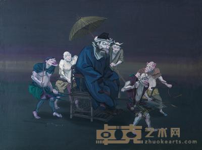 陈波 2003年作 钟馗出游图 147.5×194cm