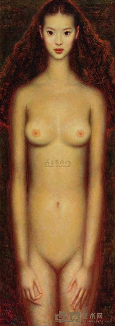 李贵男 2003年作 裸女 140×50cm