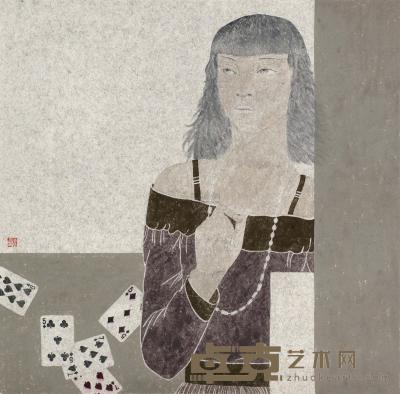 王鹏 2010年作 扑克牌系列之二 镜心 68×68cm