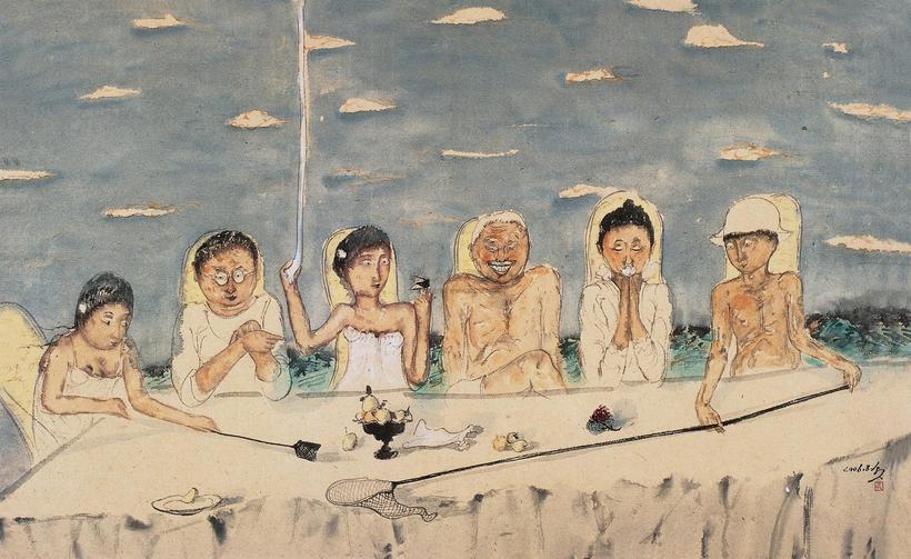 雷子人 2006年作 青空 镜心