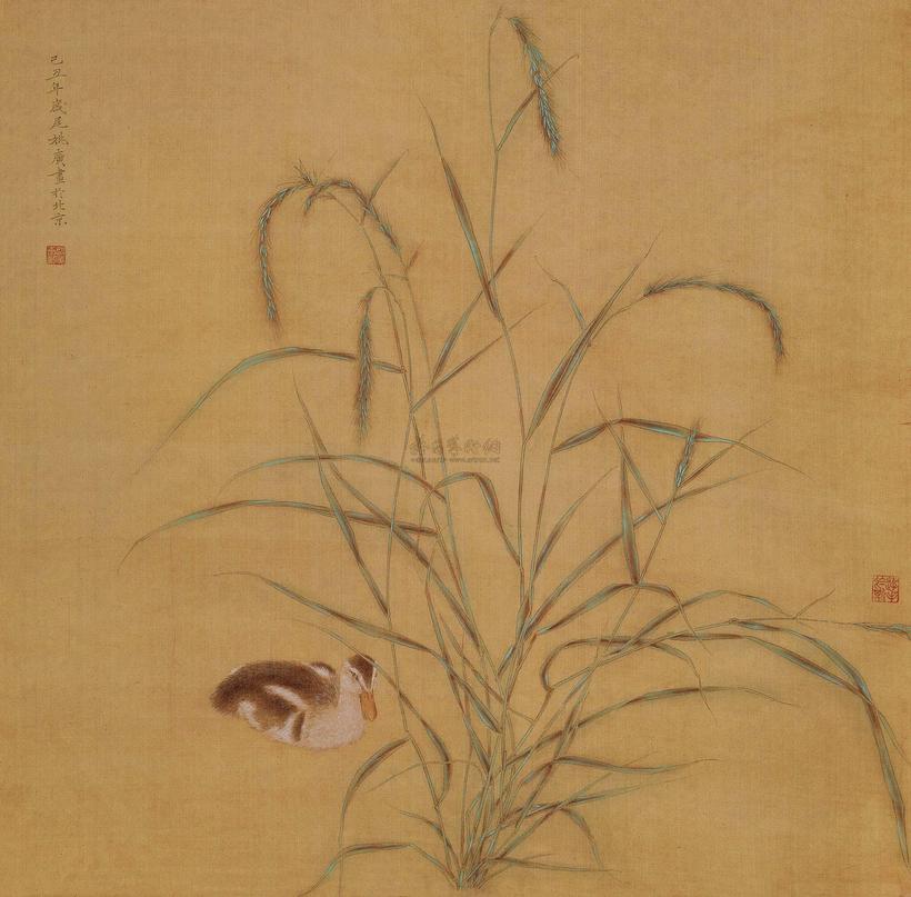 姚广 2009年作 芳草之二 镜心