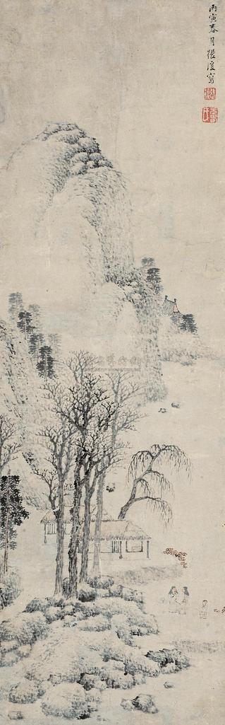 张复 山水 立轴