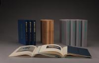 1973－1980年 原盒原函精装《宋瓷名品图录》、《明瓷名品图录》、《故宫清瓷图录》三套九卷全