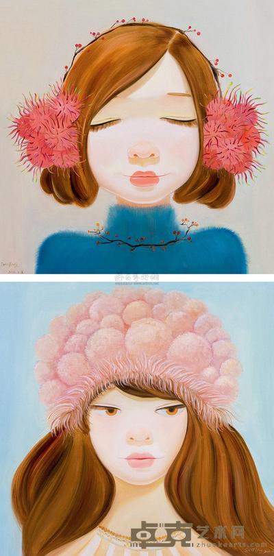 孙莹 2011年作 红毛丹 那片森林海 50×50cm