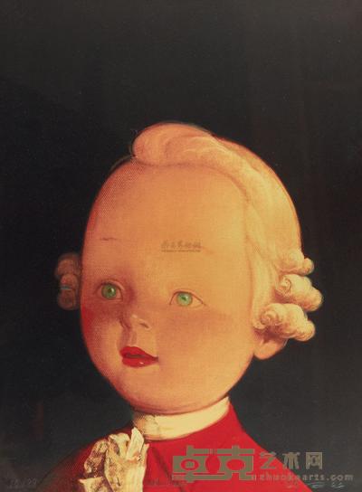 刘野 2009年作 莫扎特 51.8×38.4cm
